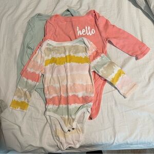 Cloud island 12 month long sleeve bodysuits